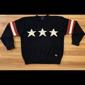 Vintage Tommy Hilfiger knit sweater. 90s style.